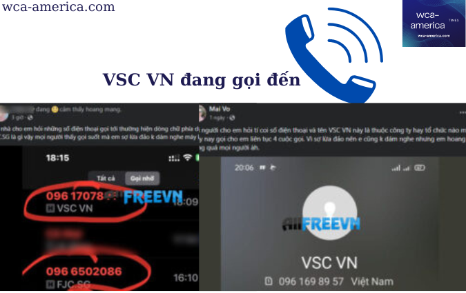 Hình ảnh số VSC VN đang gọi đến